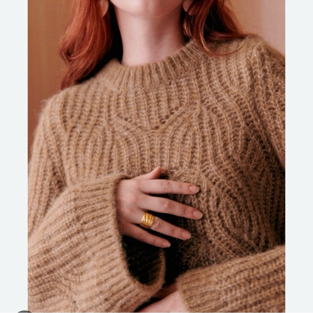 Sézane Youri camel sweater | Sz S